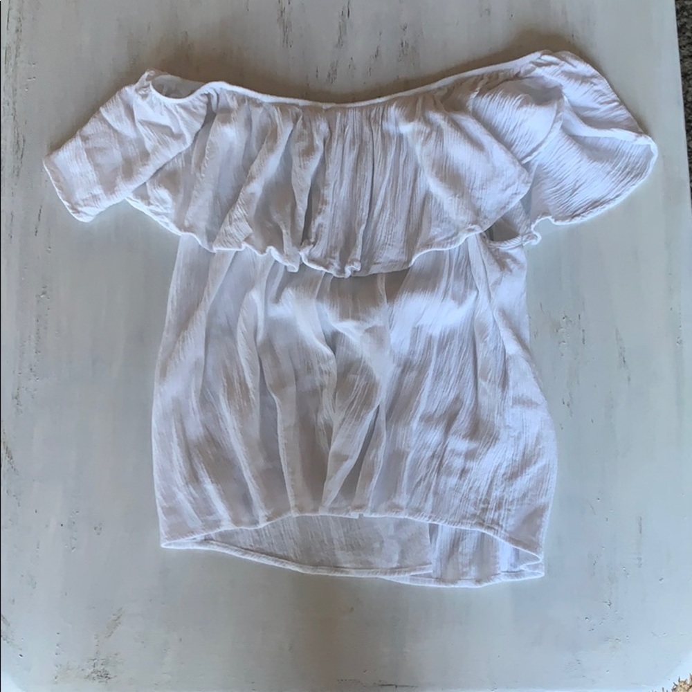 White off shoulder top